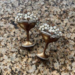 Set of 2 Graziano Sparkling 2000 Champagne Glass Bubbling Napkin Rings